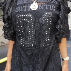 SMALL Lace Jersey Shirts for Women Number Print Cute Summer Tops Casual Sheer Short Sleeve Oversized Tshirts Streetwear