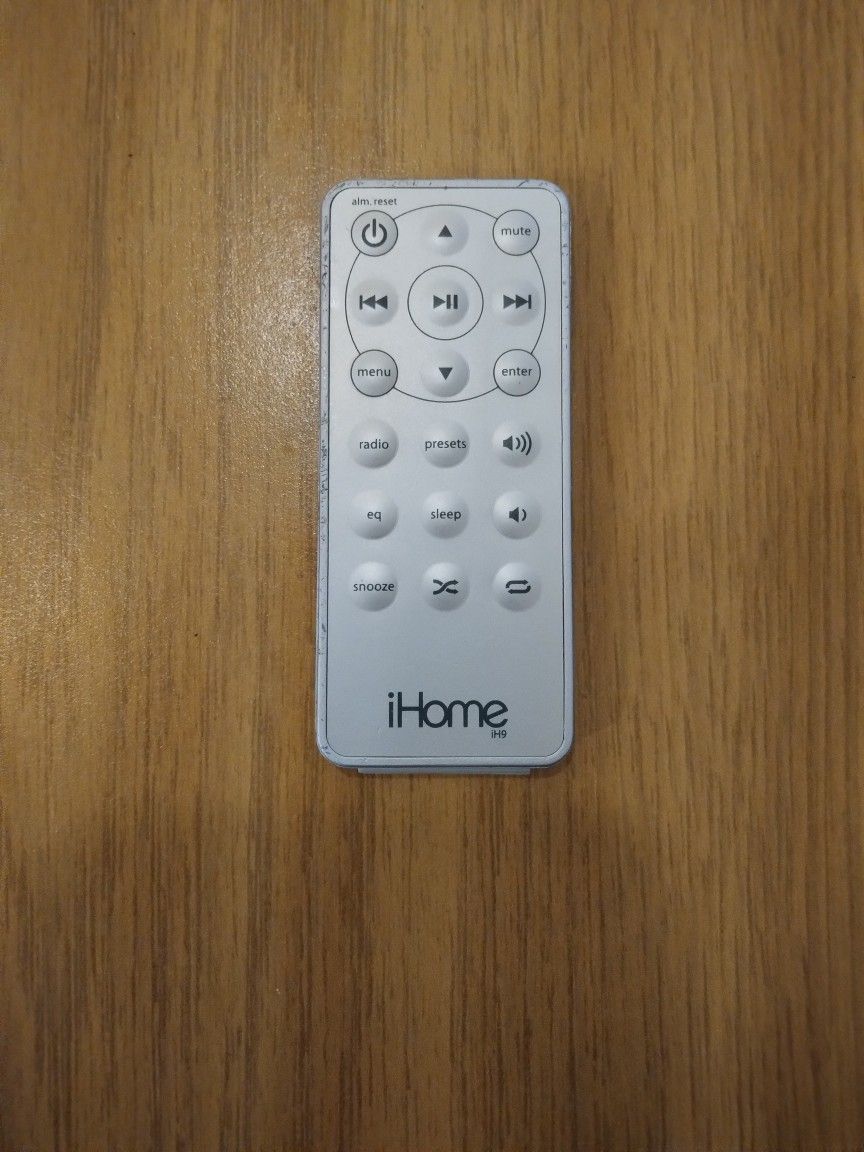 iHOME iH9 REMOTE CONTROL FOR IPHONE DOCK AND RADIO