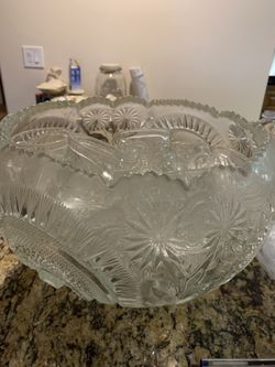 Vintage punch bowl glass