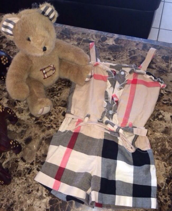 Burberry bear and romper 4 to 5 t