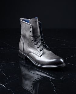 Emilio Franco boot combat gray leather calf 13