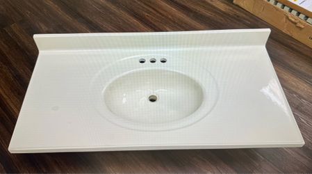 43” cultured marble counter