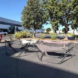 On Sale $50! New Portable Hammock with Stand Included 500lbs Weight Capacity. Comes With Portable Carrying Bag. Gray, Beige, Black