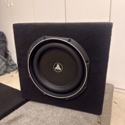 JL Audio 10TW1-4 10" Shallow-Mount Subwoofer in Custom Sealed Box (300W RMS / 4 Ohm)