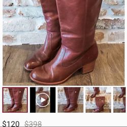 Coach Fayth Brown Leather Boots (size 7)