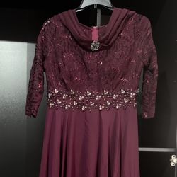 Burgundy Dress From Candy Collection Size Large