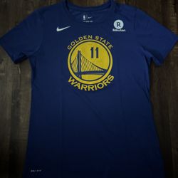 Nike Golden State Warriors Klay Thompson #11 Dri-Fit T-Shirt Blue NBA Tee Size S