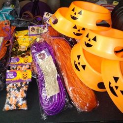 Halloween Craft Bundle And 5 Pumpkin Dog Bowls