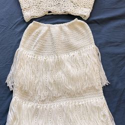 Knit two-piece cover-up