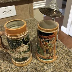 VINTAGE GERMAN BEER MUGS  (2)