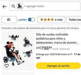 Pedriatic/teen wheelchair  Silla pediatrica para niños