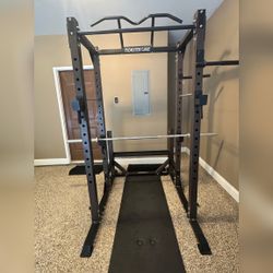 Rogue Monster Cage Power Rack with 260LB Plates Bar Bench - Like New