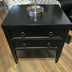 Black 2 drawers Night Stand