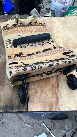 Rolling Tote Bag with Safari Print