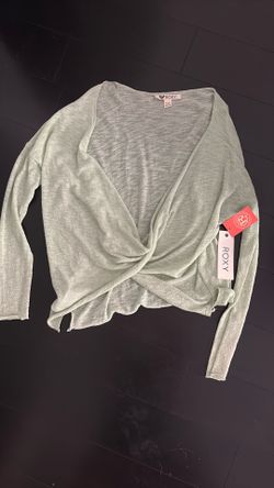 Roxy XL Light sage Color Top $12