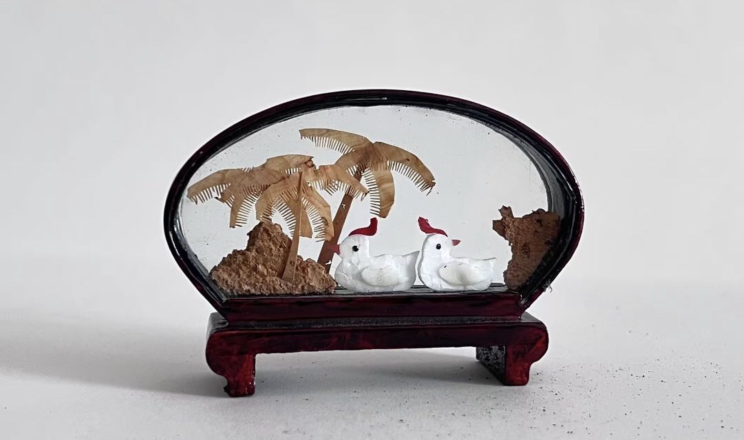 Cork wood Hand Carved Coved With Glass