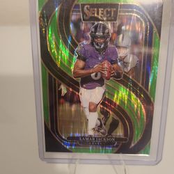 2024 Select Lamar Jackson Green Shock Prizm #121