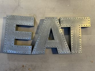 “EAT” Metal Kitchen Sign 