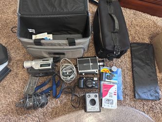 Lot of Vintage Cameras & Video Recorder