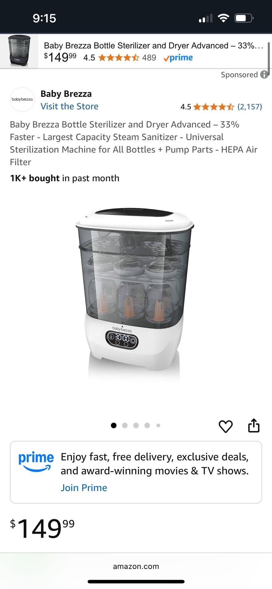 Baby Bottle sterilizer 