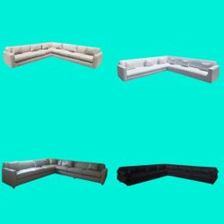 BRAND NEW 11x11ft And 6x13x8ft SECTIONAL COUCHES SOFA CHAISE  Cream FABRIC Made 