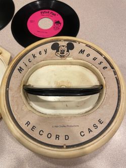 Vintage Walt Disney 45 record case