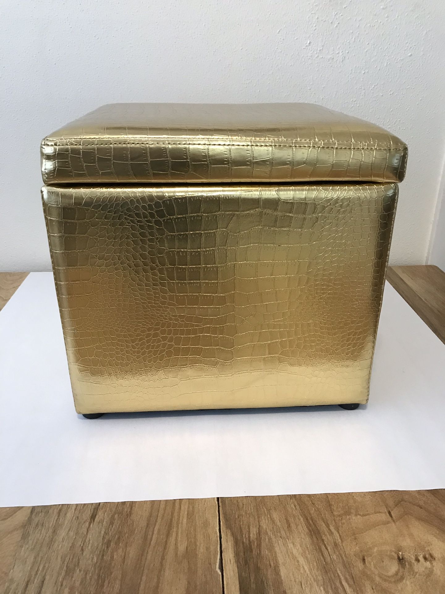 Gold Metallic Storage Container