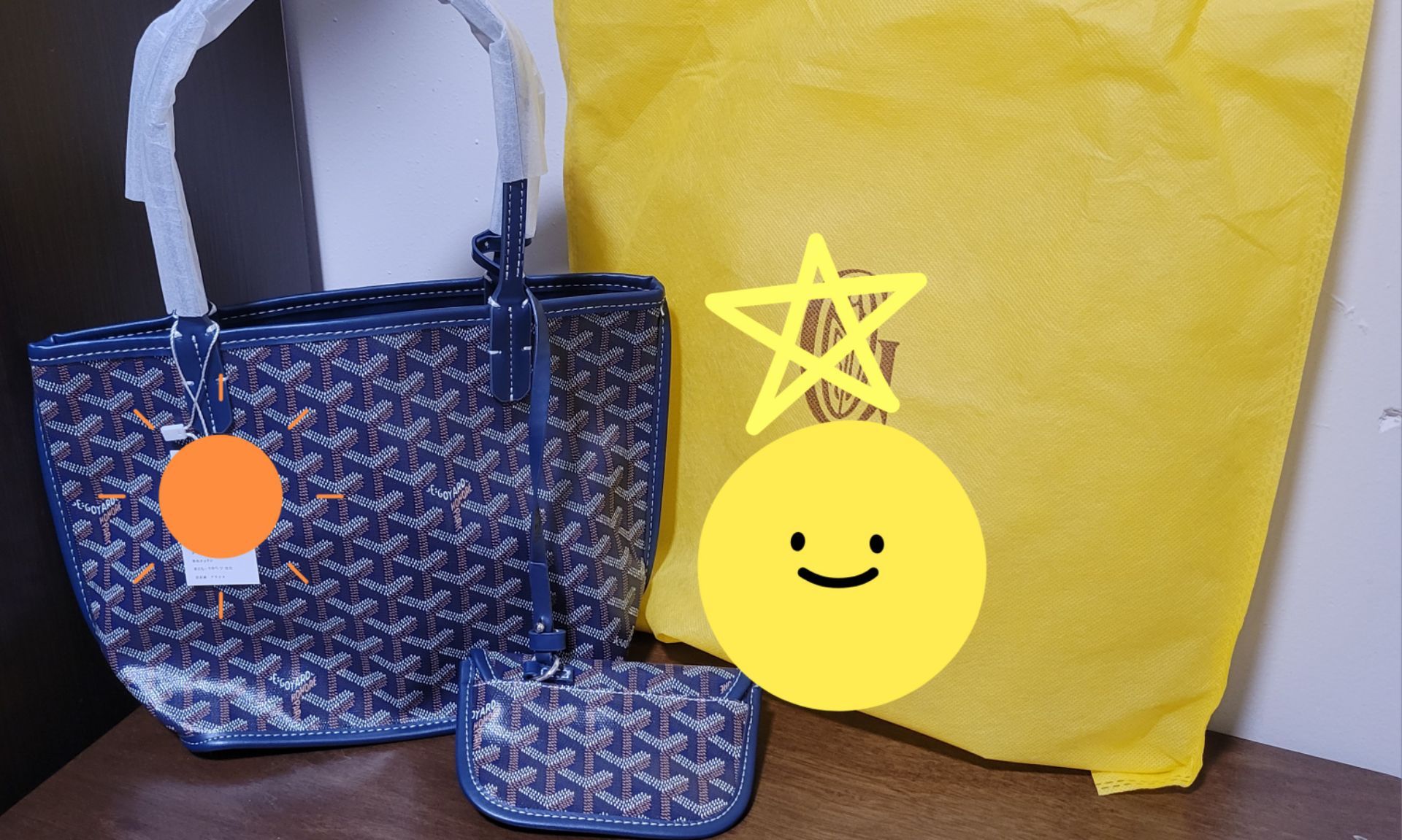 mini tote bag/goyrd/blue-brown