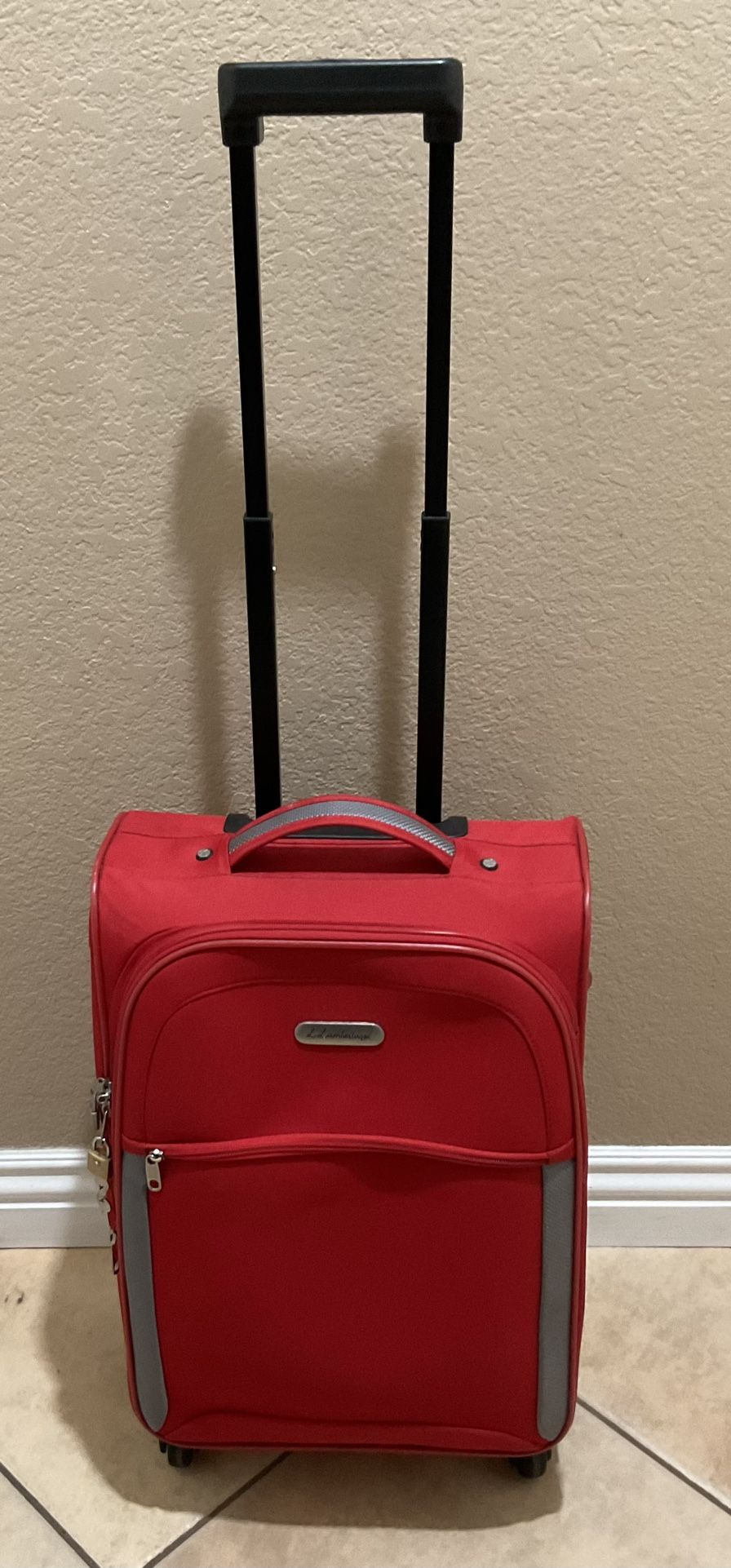Suitcase by L. Lambertazzi with Spinner Wheels and Extendable Handle