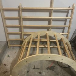 Pikler triangle  And Arch With bridge Climbing Toy 