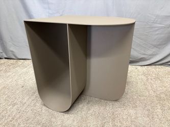 Pewter Geometric Metal End Table