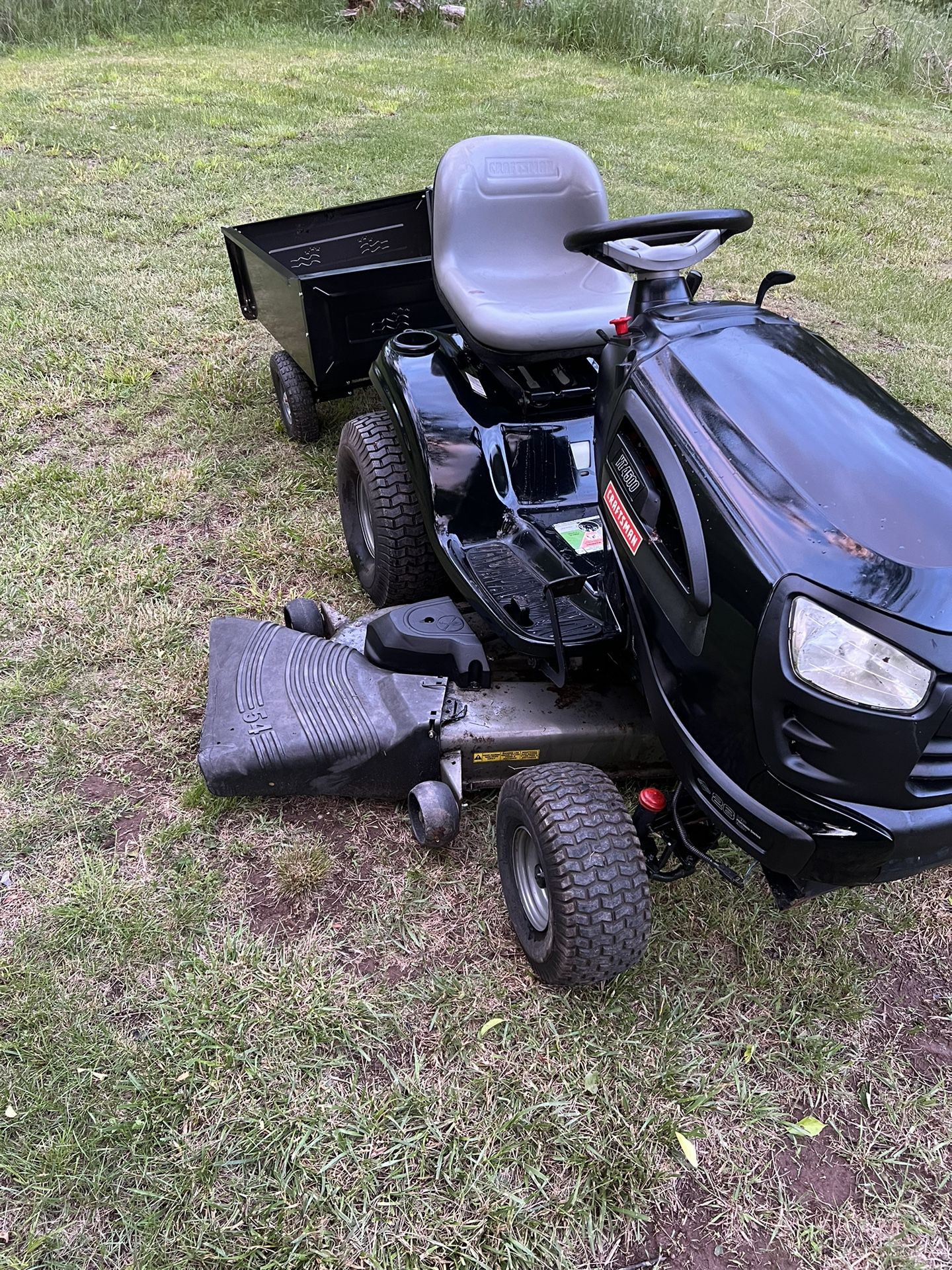 Craftsman Yt4500 Riding Mower 54inch Cut With Cart 