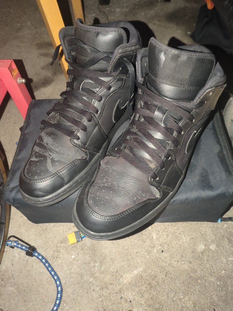 Air Jordan Ones OG Hightop Size 12 Black 