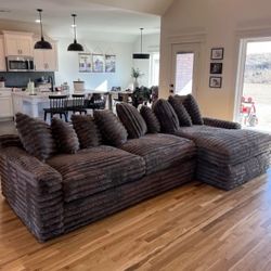 Custom Sectional Plush Fabric $1350
