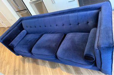 Velvet tufted couch