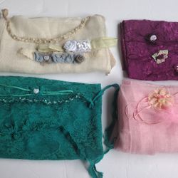 4 wraps and 12 headbands Newborn wraps with headbands. Newborn proto props