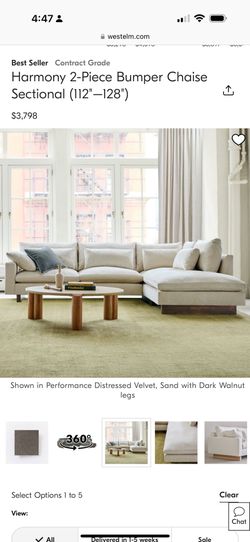 West Elm Harmony Sectional 