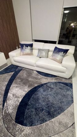 Sofá blanco de cuero legítimo