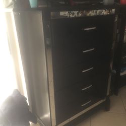 Queen Bedroom Set Black Mirrors Italian Style