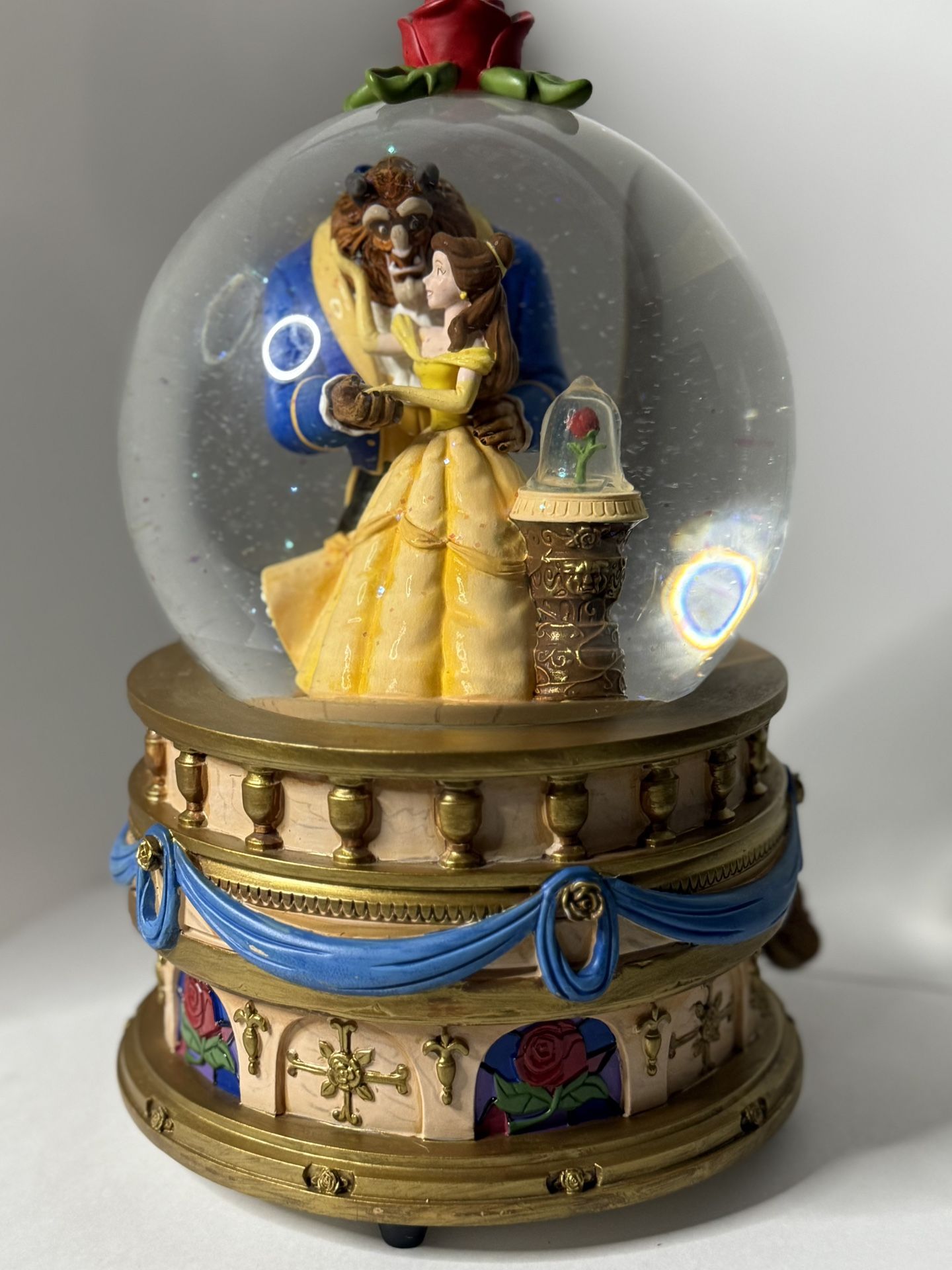 Disney Store Large Beauty & The Beast Snow Globe
