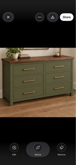 Factory like paint finish  dresser.