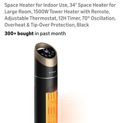 Brand NEW 1500 W OSCILLATING HEATER W TIMER & REMOTE BNIB NEVER USED 