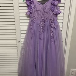 Girls Purple Dress Gown 