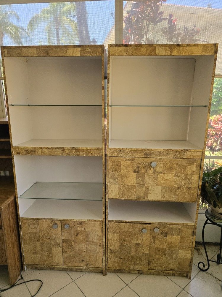 2 Bookcase / Display Case Set