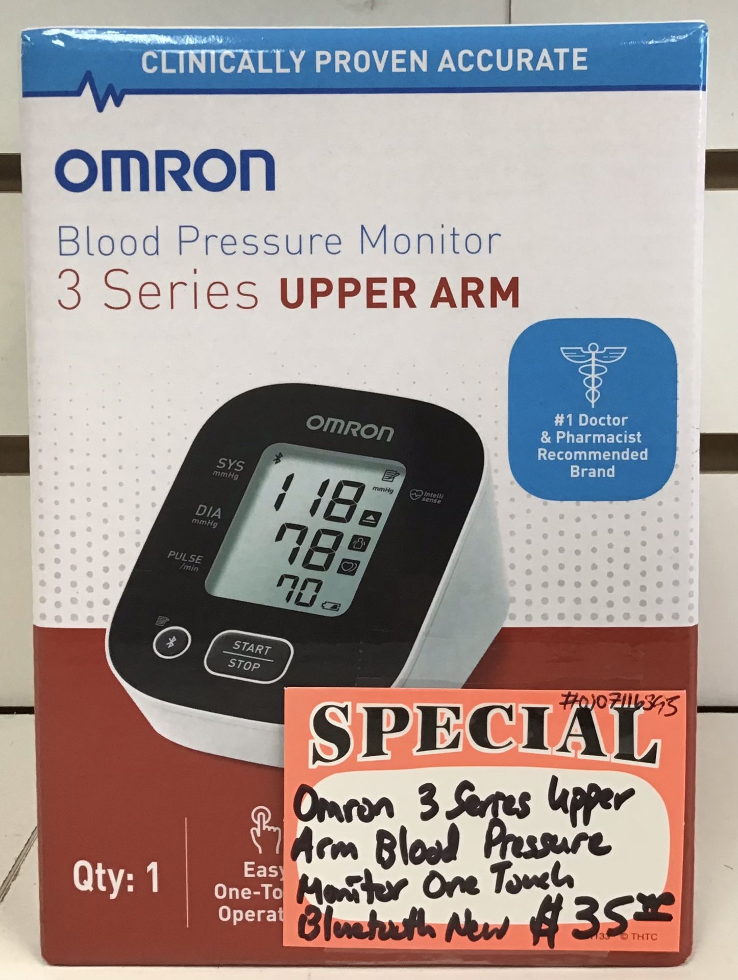 Omron 3 Series Upper Arm Blood Pressure Monitor One Touch Bluetooth New