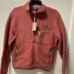 PATAGONIA Woman’s Fleece Retro Pile Marsupial Rosehip color NWT Size Small