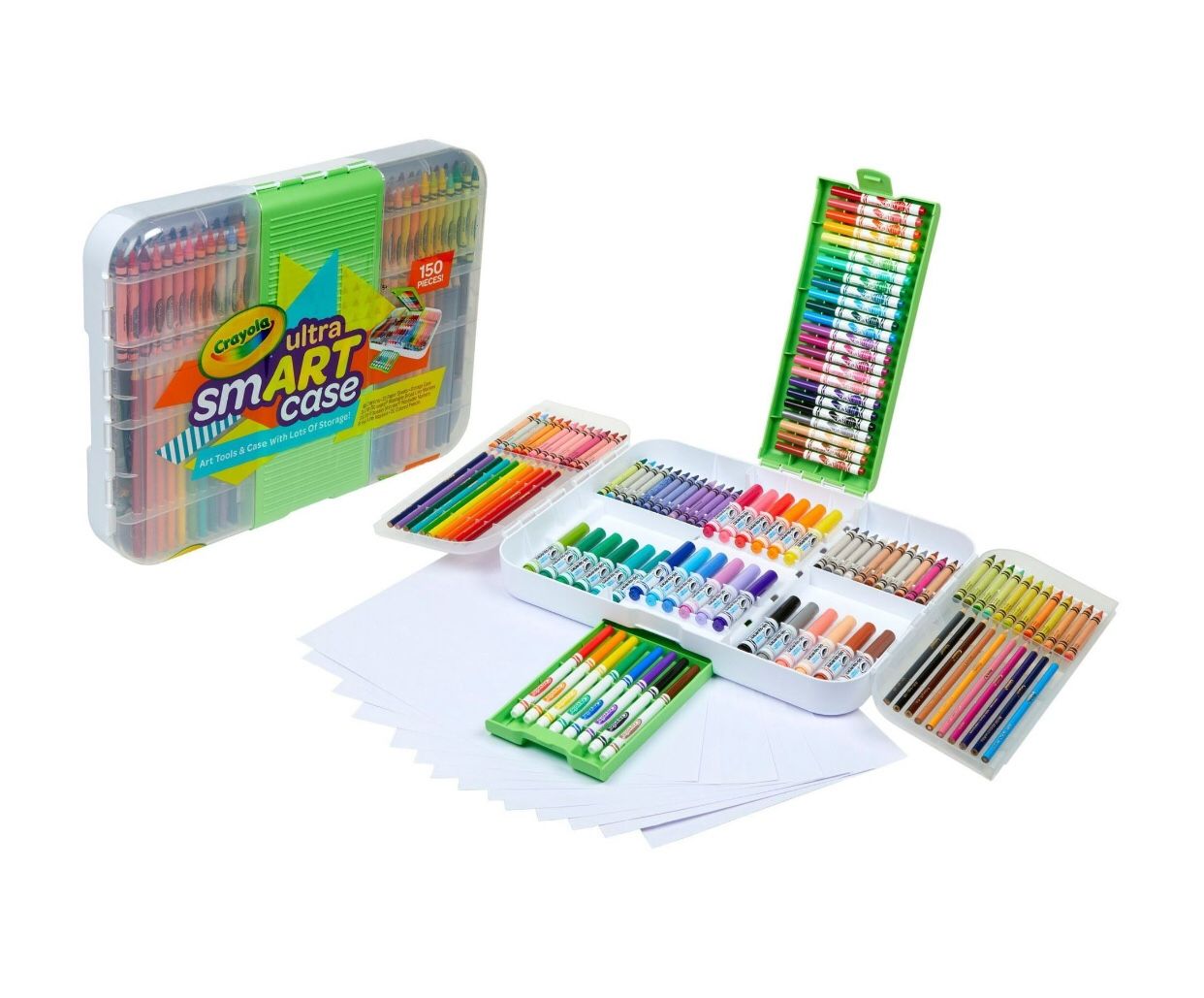 Crayola Ultra Smart Case Art Set-150 Pieces* New In Case*