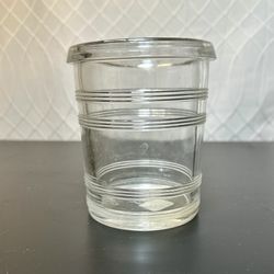 Crate & Barrel “Bistro Lantern” – Large Glass Candle Holder