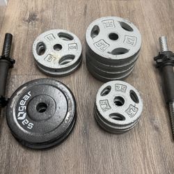 Dumbbell Plates Total 60 lb Set