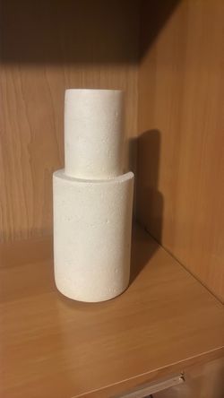 White Textured Ceramic Vase